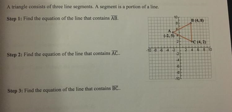 Please provide answer and explanation !! A triangle consists of three line segments-example-1