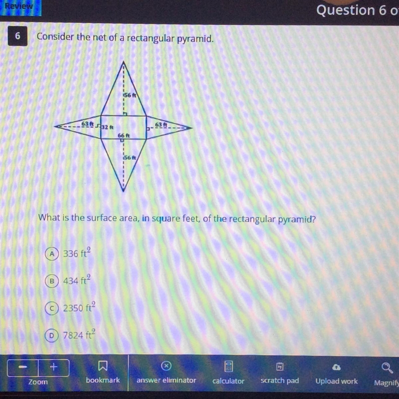 Consider the net of a rectangular pyramid.-example-1