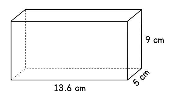 What is the volume of the rectangular prism? a. 470.8 cubic cm b. 68 cubic cm c. 612 cubic-example-1