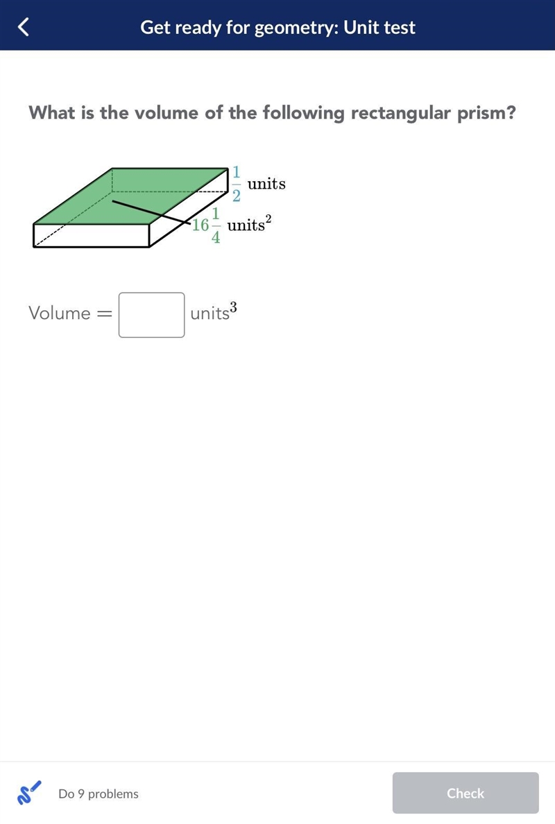 What is the volume of the following rectangular prism? I’m doing this on khan academy-example-1