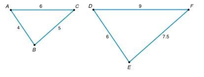 Triangle DEF is a scaled copy of triangle ABC. Which angle in the scaled copy corresponds-example-1