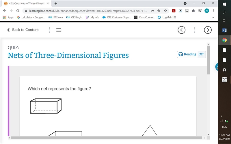 Which net represents the figure? I'll Give Points If The Answer Is Right.-example-1