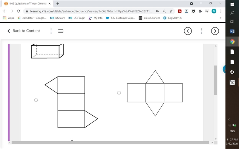 Which net represents the figure? I'll Give Points If The Answer Is Right.-example-2