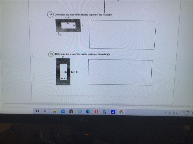 What is the area of the two rectangles shown below?-example-1