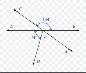 Find angle x. Try not to tell me the wrong answers... A. 144 B. 70 C. 36 D. 90-example-1