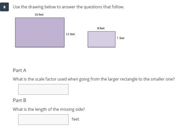 Use the drawing below to answer the questions that follow. 16 feet 8 feet -------------------l-example-1