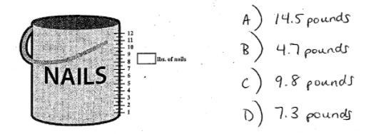 Jackson bought a 12-pound container of nails. He used 3.45 pounds for the addition-example-1