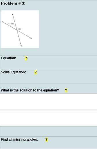 It says (x - 22) an the other angle is 135. I have to solve for X and the missing-example-1