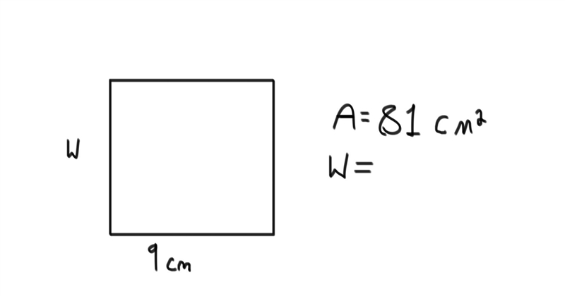 Determine the missing side of the square.-example-1