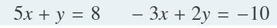 Solve the system of equations below by substitution. Write your answer as an ordered-example-1