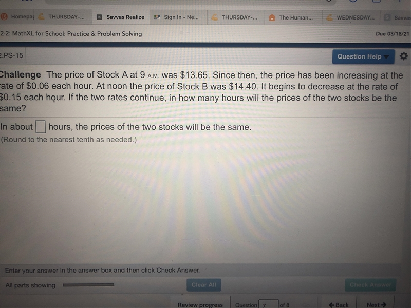 The price of the stock at 9 AM was $13.65 since then the price has been increasing-example-1