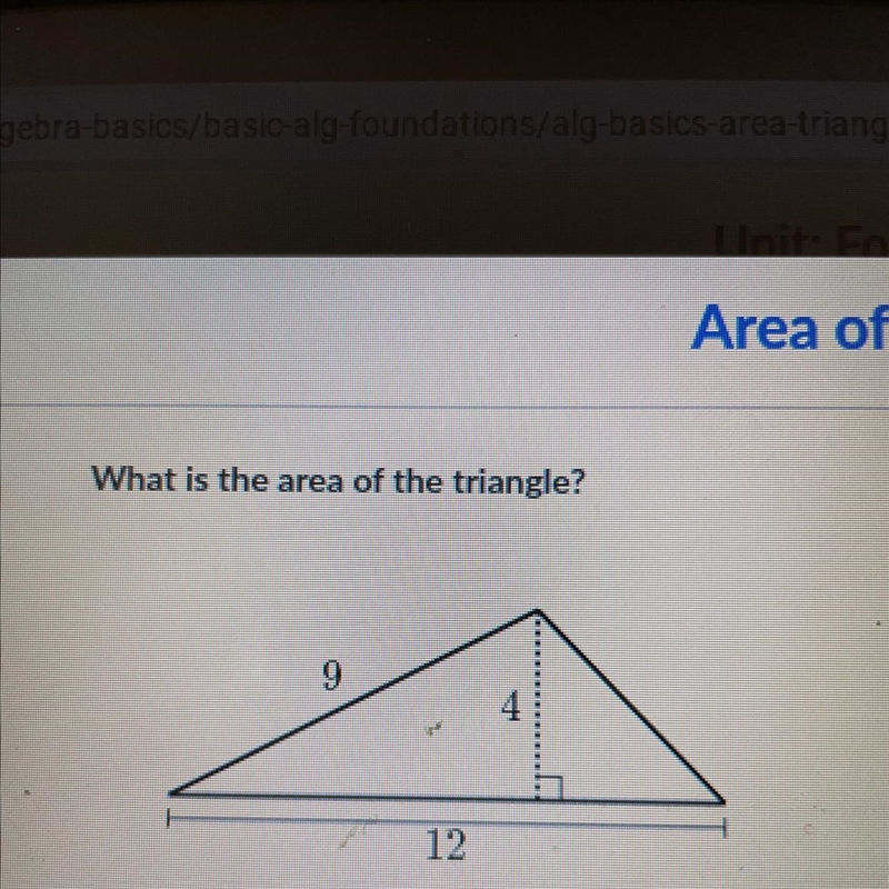 !!help quick!! what is the area of this triangle??-example-1