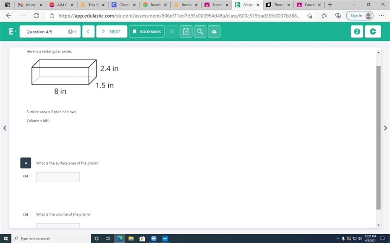 What is the volume of the prism?-example-1