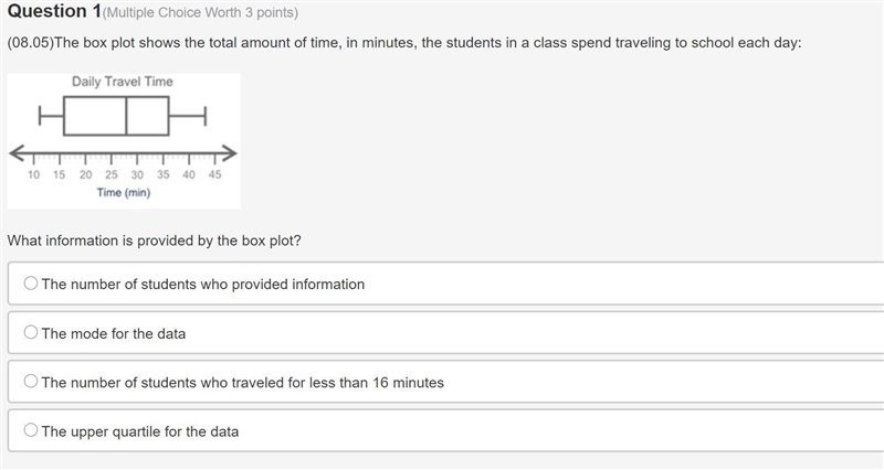 I need help again, plsssssssss help The box plot shows the total amount of time, in-example-1