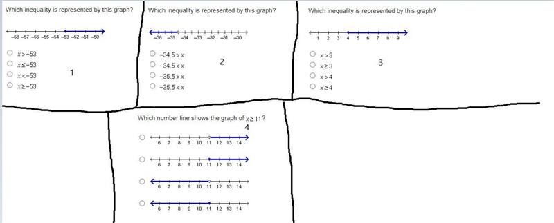 Please help me with all of these I have them labeled as 1 2 3 4-example-1