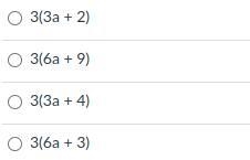 Which expression is equivalent to 9a + 12?-example-1