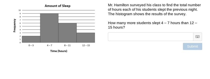 Mr. Hamilton surveyed his class to find the total number of hours each of his students-example-1