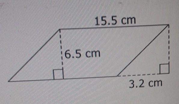 What is the area of the parallelogram plz help​-example-1