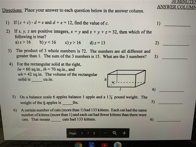 Hi! I need some help, and this is due really soon! If you could answer any one of-example-1