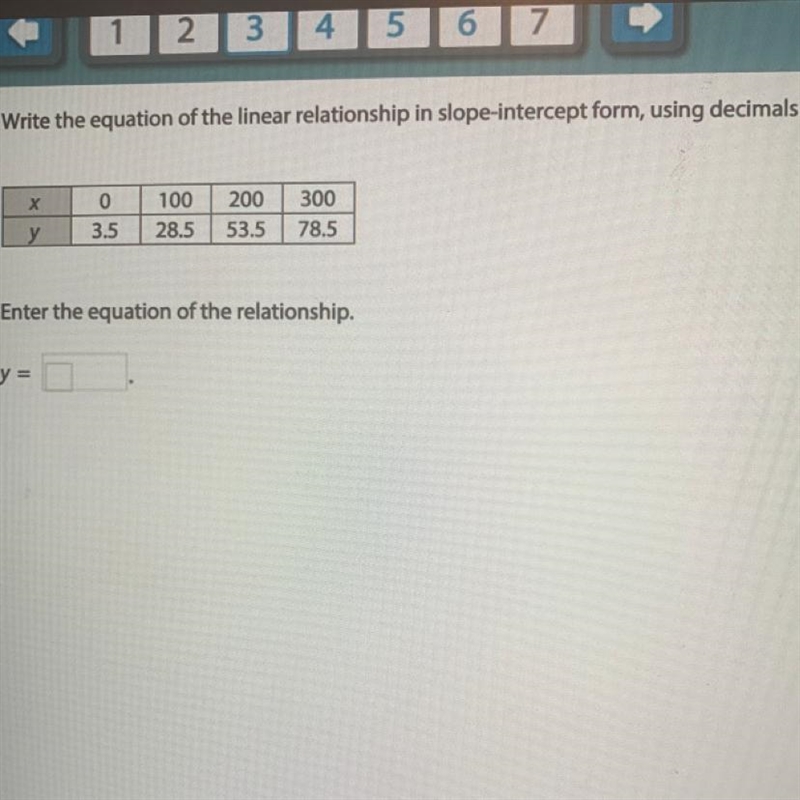 Enter the equation of the relationship. y=-example-1