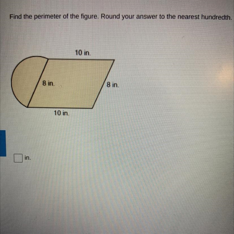 Find perimeter of the figure thanks and round to the nearest hundredth-example-1