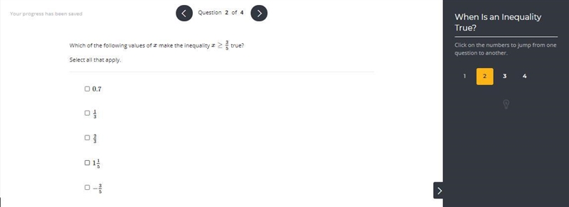 HELLPP PLLSSS again. Which of the following values of x make the inequality x≥35 true-example-1