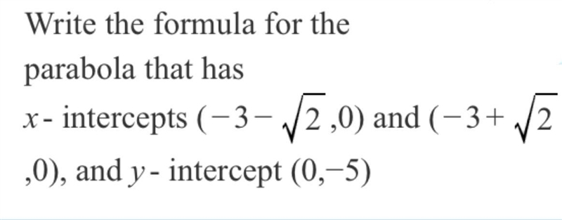 Write the formula for the parabola.-example-1