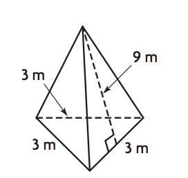 Question 10: Find the lateral area of the figure below, in square meters.-example-1