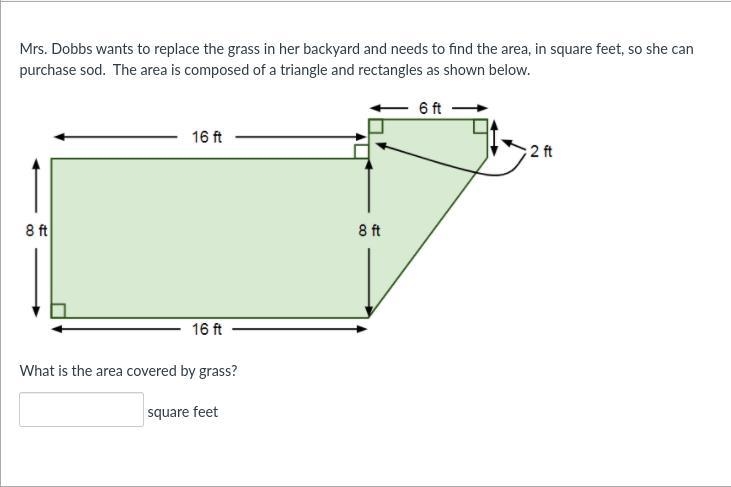 Mrs. Dobbs wants to replace the grass in her backyard and needs to find the area, in-example-1