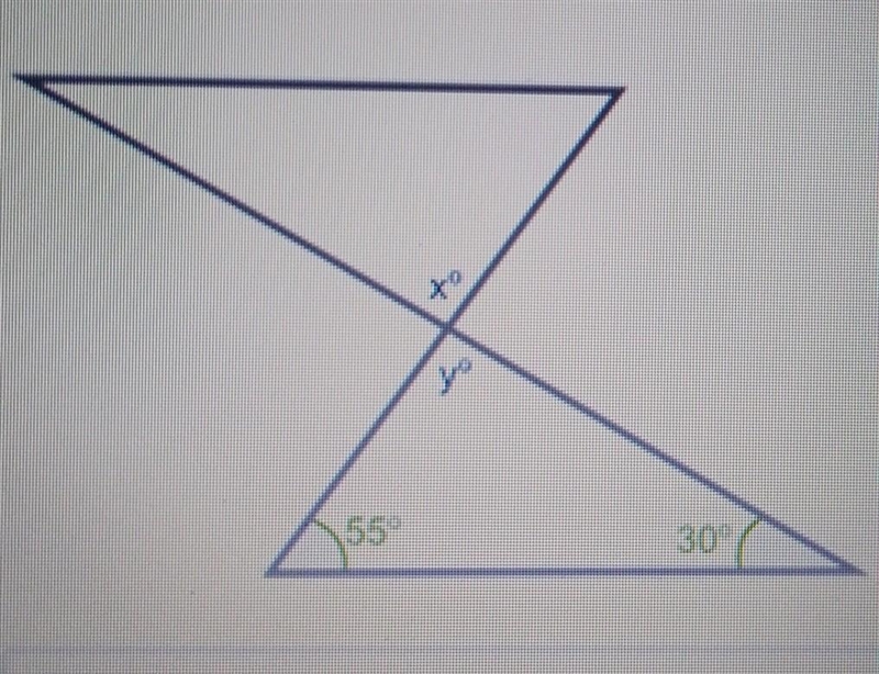 Find the measure of angle x in the figure. and plz EXPLAIN 95 55 30 85​-example-1