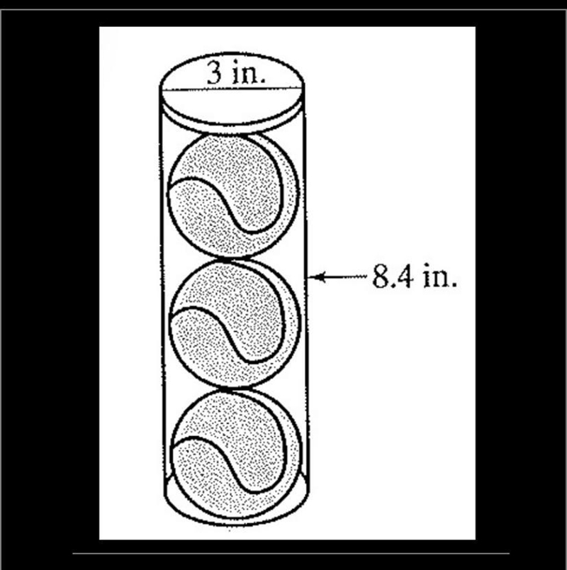 A tennis ball container is approximately a cylinder. Find its surface area-example-1