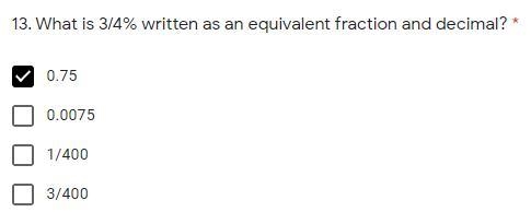 What is 3/4% written as an equivalent fraction? I already got the decimal part, I-example-1