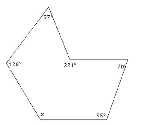 19. Calculate the size of the angle marked x in the diagram.-example-1