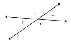 The image below, what is true about angles 1, 2, and 3? A. 3 = 37 B. 1 = 37 C. 2 = 37-example-1