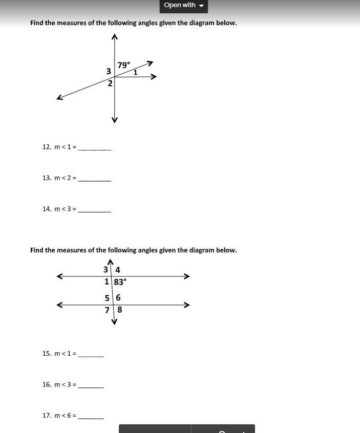 Please help once again!!! I need it ASAP!!! It's due very soon!!! Find the measures-example-1