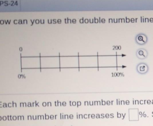 How can you use a double number line diagram to find what percent 80 is of 200? Each-example-1