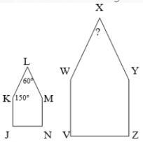 PLSS HELP!! Pentagon JKLMN is similar to pentagon VWXYZ. What is the measurement of-example-1