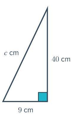 47. Calculate the value of c in the triangle below.-example-1