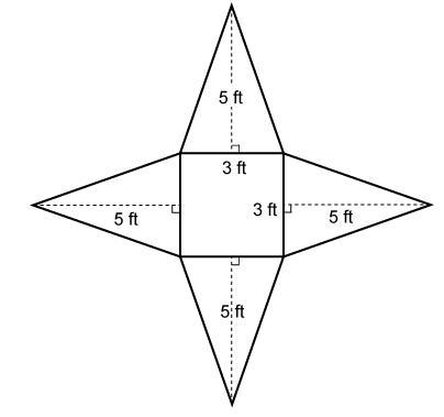 HELP PLZZ I FORGOT HOW TO DO THIS!!!! What is the surface area of the square pyramid-example-1