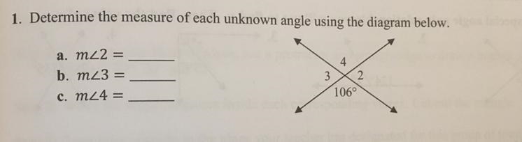 Please answer w/ explanation !! determine the measure of each unknown angle using-example-1