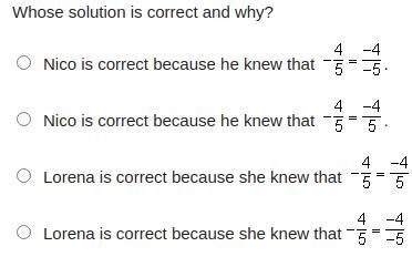 Nico and Lorena used different methods to determine the product of three fractions-example-1