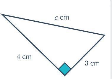 43. Find the length of the hypotenuse in this triangle.-example-1