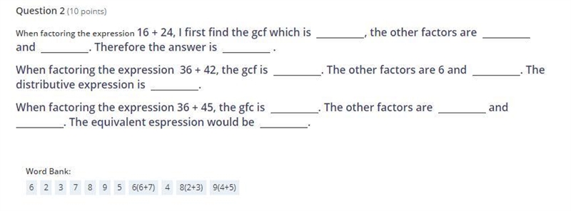 Please fill in the blanks for the question ;-; The words/numbers usable is in the-example-1