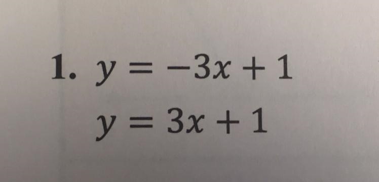 Answer w/ explanation !! explain how to find the relationship and number of solutions-example-1