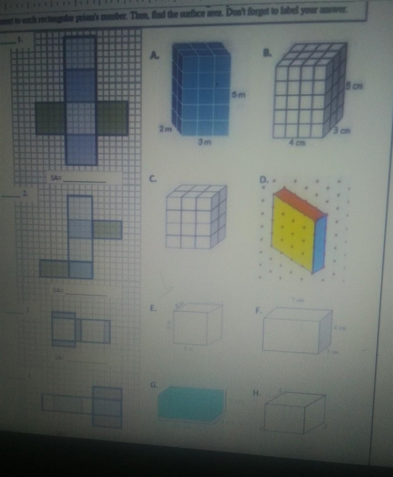 Please match the shapes with the answer! Solve too! ​-example-1