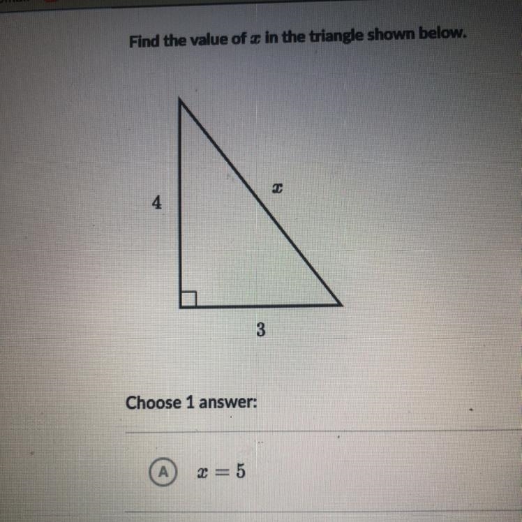 Find the value of c in the triangle shown below.-example-1