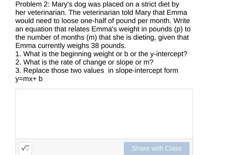 Mary's dog was placed on a strict diet by her veterinarian. The veterinarian told-example-1