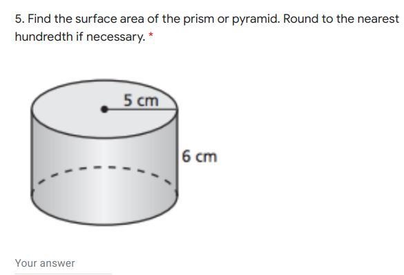 Find the surface area of the prism or pyramid. Round to the nearest hundredth if necessary-example-1