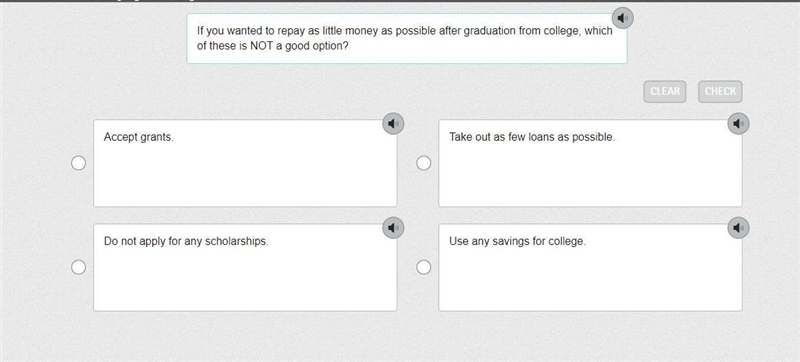 If you wanted to repay as little money as possible after graduation from college, which-example-1