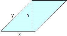 Note: Figure is not drawn to scale. If x = 7 units, y = 12 units, and h = 10 units-example-1